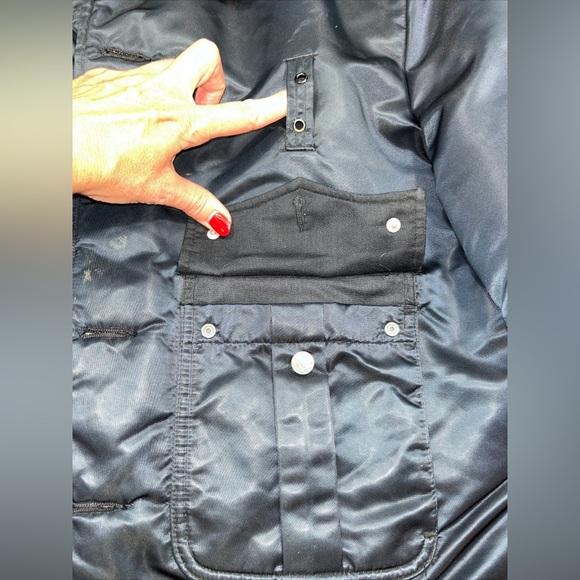 THE LAWMAN BLUE authentic Police man JACKET Fur Collar Sheriff Cop Policeman 42L - Picture 4 of 16